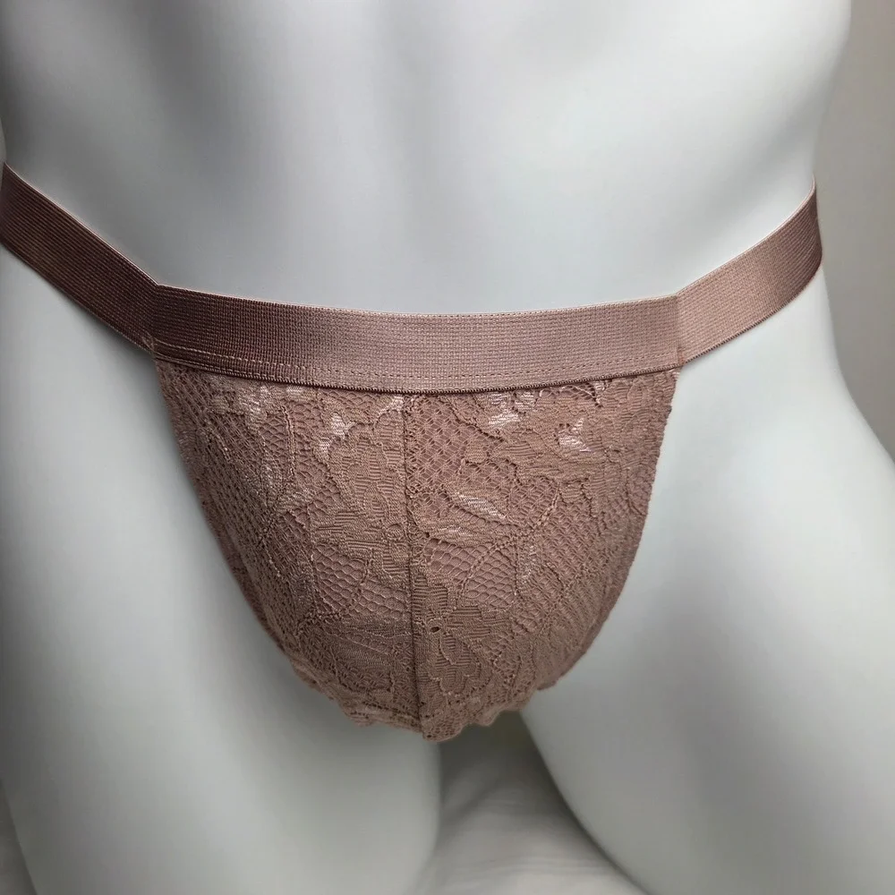 Cosabella Men's Luxury Italian Lace Thong Taupe Designer Underwear XL